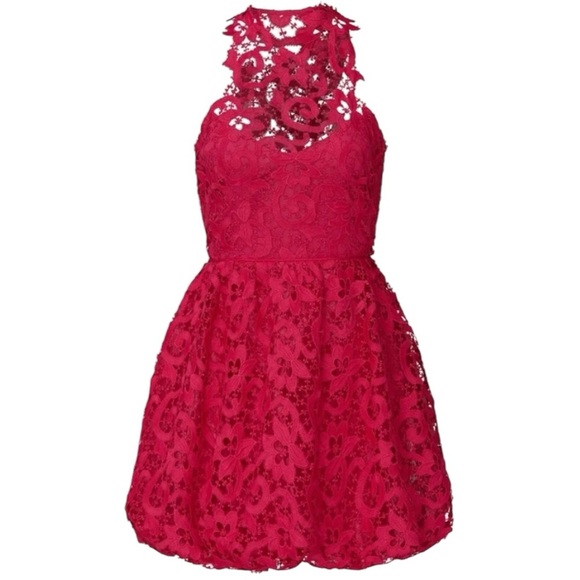 Saylor Pink Amari Lace Mini Dress Size Small - Picture 1 of 16